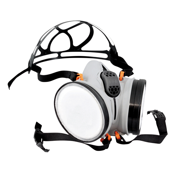 Nature Inspire, la protezione respiratoria compatta di Medop, pronta all'uso, con facile respirazione, e compatibile per essere utilizzata con occhiali di sicurezza.