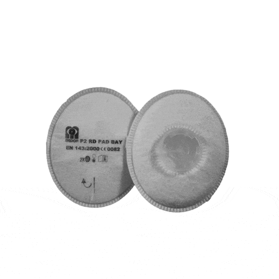 Filter mit Kennzeichnung P3 RD PAD und Bajonettanschluss.