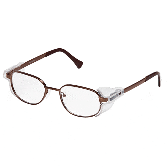 Rhin spectacles, the eye protection spectacles from Medop, made of metal, perfect for use in the office.